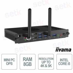 OPC51204BC-1 Intel Core i5 12th Gen, Windows 11 IoT, WiFi 6, 256GB SSD, for Interactive Displays and Digital Signage - iiyama