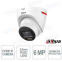 Caméra IP Dahua WizSense 2,8 mm 6 MP avec IA, WizColor, IP67 et vision nocturne couleur