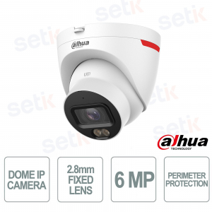 Telecamera IP 6MP WizSense 2.8mm con AI, WizColor, IP67 e visione notturna a colori - Dahua