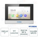 Moniteur IP Hyundai HYU-1043 à écran tactile 7 pouces avec audio intégré, 8 entrées d'alarme et connexion TCP/IP RJ45