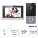 Hyundai IP Video Intercom Kit with 7" WiFi Monitor, 2MP IR Camera, PoE, and Mobile App Access