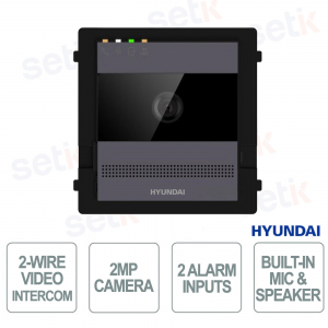 2-Wire Video Intercom with 2MP IR WDR Camera, IP65 IK08, Access Control and 2000 Users - Hyundai