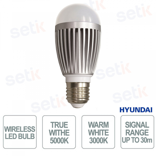 Smart4Home E27 6W LED Bulb with 868MHz Radio Control, 3000K/5000K Light and Auto Pairing - Hyundai