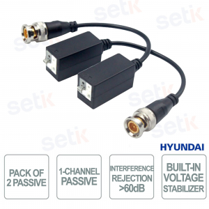 Hyundai HDCVI HDTVI AHD Passive Video Transmitters over Twisted Pair, 400m, No Power, Anti-Interference