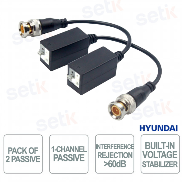 Hyundai HDCVI HDTVI AHD Passive Video Transmitters over Twisted Pair, 400m, No Power, Anti-Interference