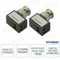 Hyundai HDCVI HDTVI AHD Passive Video Transmitters over Twisted Pair, 300m, No Power, Anti-Interference