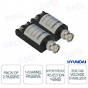 Trasmettitori Passivi Video HDCVI HDTVI AHD su Twisted Pair 300m, Senza Alimentazione, Anti Interferenze - Hyundai