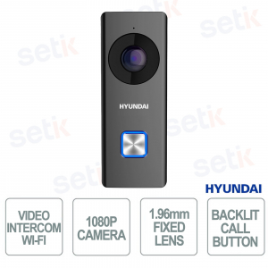 Videocitofono WiFi 1080P con IR, 180°, Audio Bidirezionale, Motion Detection, MicroSD e IP54 - Hyundai