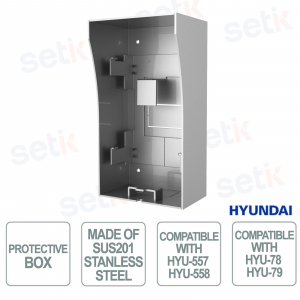 Scatola Protezione per Videocitofoni con Visiera in Acciaio Inox Compatibile HYU-557 HYU-558 HIK-78 HIK-79 - Hyundai