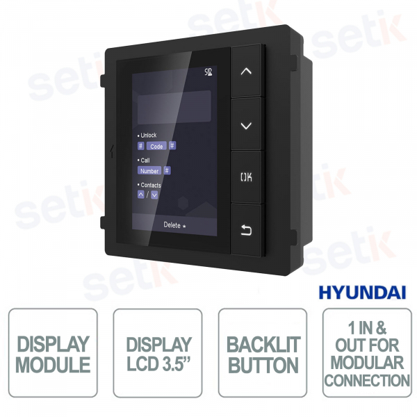 Modulo Videocitofono NEXTGEN con Display LCD 3,5", IP65, Tastiera e Accesso PIN - Hyundai
