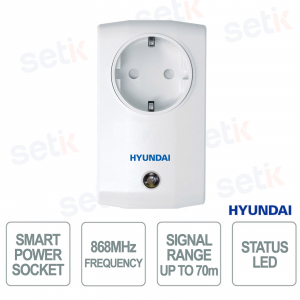 Hyundai Smart Plug with Dimmer, App Control, 868MHz, and 2000W Overload Protection