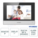 Monitor Videocitofono IP 7" Touch WiFi 2 Fili con Allarmi, Relè e Controllo Remoto - Hyundai
