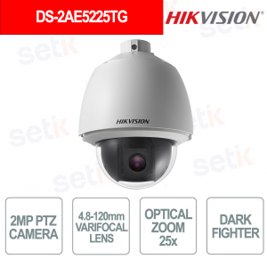 Caméra PTZ Full HD 2MP DS-2AE5225TG DarkFighter, zoom 25x, objectif 4,8-120 mm, WDR 120 dB - Hikvision