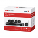 Kit Videosorveglianza WiFi 4MP NVR 4 Canali con 4 Telecamere IR 30m Ottica 2.8mm H.265+ - Hikvision