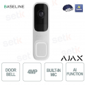 Ajax DoorBell White – Smart Video Intercom with AI, PIR, and HDR Camera