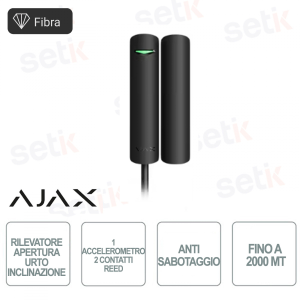 Ajax Superior DoorProtect Plus Fiber Black – Opening Sensor with Shock and Tilt