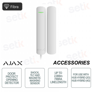 Ajax Superior DoorProtect G3 Fibra Bianco – Sensore Apertura Grado 3 con Urto e Antimascheramento
