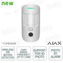 Ajax Superior MotionCam HD (PhOD) Jeweller Blanc – Détecteur PIR sans fil avec photo HD, PhOD et portée de 1 700 m