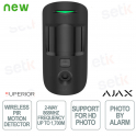 Ajax Superior MotionCam HD (PhOD) Jeweler Black – Wireless PIR Detector with HD Photos, PhOD and 1,700 m Range