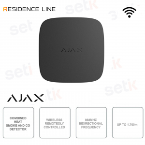 Ajax FireProtect 2 SB Black – Wireless Jeweler Smoke, Heat and CO Detector