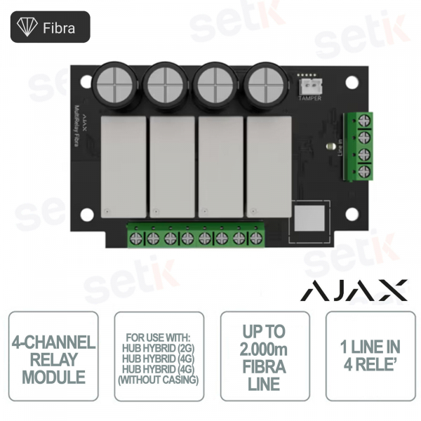 Superior MultiRelay Fibra - Four-channel relay module for remote power control - Ajax