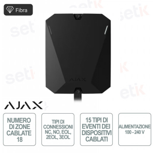 Ajax Multi Transmitter - Module to integrate detectors and wired devices - Black