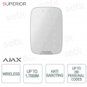 Superior KeyPad Plus Jeweller Bianco Tastiera Wireless RFID DESFire Sicura con Protezione Antisabotaggio - Ajax