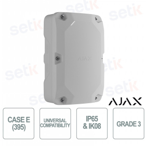 Ajax Case E 395 Bianca: Custodia IP65 per Hub con Batteria Interna Grade 3