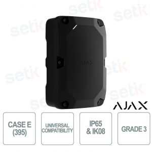 Ajax Case E 395 Nera: Custodia IP65 per Hub con Batteria Interna Grade 3