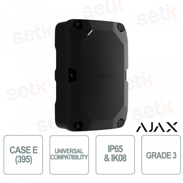 Boîtier Ajax E 395 Noir : Boîtier hub IP65 avec batterie interne de grade 3