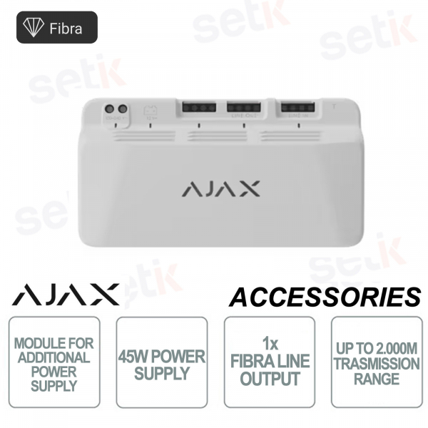 LineSupply Fibra (45W) - Modulo d' alimentazione aggiuntiva 45 W + 1 linea di uscita Fibra - Colore Bianco