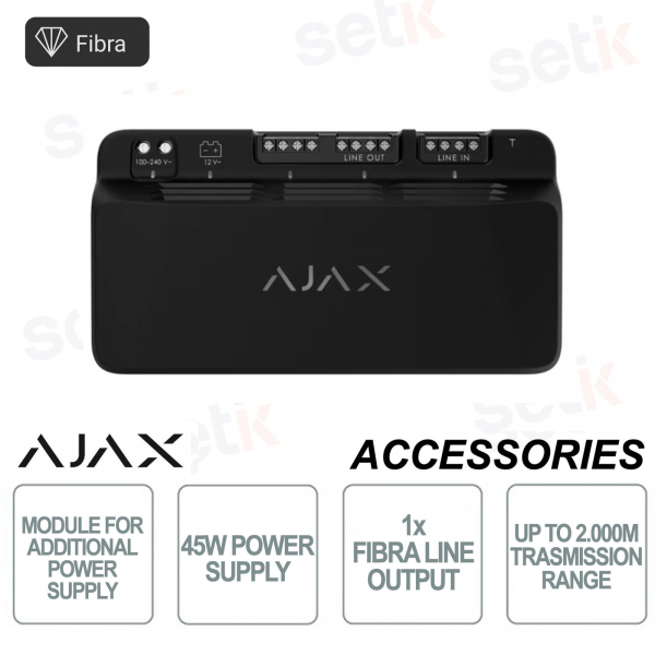 LineSupply Fiber (45W) - Módulo de alimentación adicional 45 W + 1 línea de salida de Fibra - Color negro