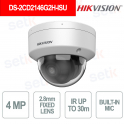 DS-2CD2146G2H-ISU 4MP Dome IP 2.8mm AcuSense DarkFighter WDR 120dB IP67 IK10 IR Microphone 30m - Hikvision