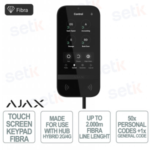 Superior KeyPad TouchScreen Fiber Black 5” IPS Wired Touch Keyboard - Ajax