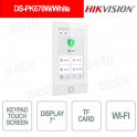 Tastiera Touchscreen 7" LAN WiFi RS485 Video Live SD 128GB Antifurto EN50131 - Hikvision