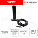 Antenne externe AX PRO Ultra 868 MHz avec câble de 3 m, multibande 698-2700 MHz pour des communications sécurisées - Hikvision