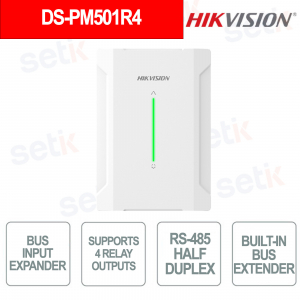 Module d'extension de relais SPDT à 4 sorties Hikvision avec prolongateur de bus RS-485 pour systèmes de détection d'intrusion