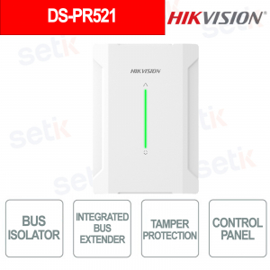 RS-485 Bus Isolator with Surge Protection and 500m Extender for Intrusion Detection Systems - Hikvision