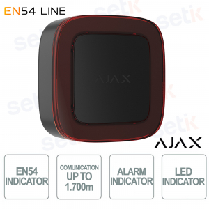 Ajax EN54 Indicator Jeweller Black Wireless LED Fire Alarm Indicator with Jeweller Communication up to 1700 m
