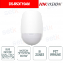 Hikvision 24GHz Dual-Tech PIR and Microwave Motion Sensor with 15m Coverage and Pet Immunity