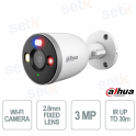 IPC-F3D-PV 3MP WiFi 6 Bullet Camera with AI, 2.8mm Lens, IP67, Active Alarm and Wide Angle View - Dahua