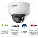 Caméra dôme varifocale 4 MP IPC-HDBW5459R1-ZE-PV-PRO 2,7-12 mm WizMind AI WizColor IP67 IK10 avec alarme active - Dahua