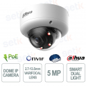 Caméra dôme varifocale 5 MP 2,7-13,5 mm WizMind AI double éclairage intelligent IP67 IK10 avec AcuPick et alarme sonore - Dahua