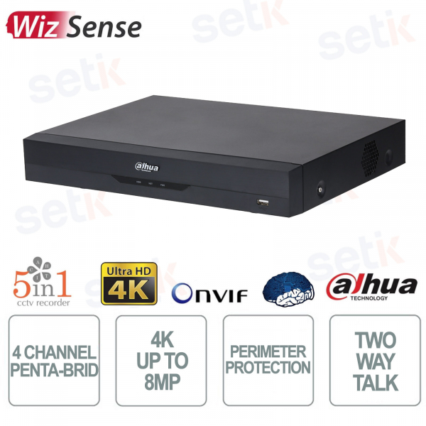 DVR 4K WizSense AI 4 Canali Penta-brid con AcuPick e Face Recognition - Dahua