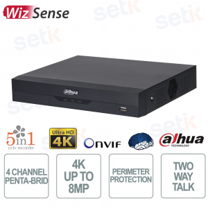 Dahua WizSense AI 4-Channel Penta-Brid 4K DVR with AcuPick and Face Recognition
