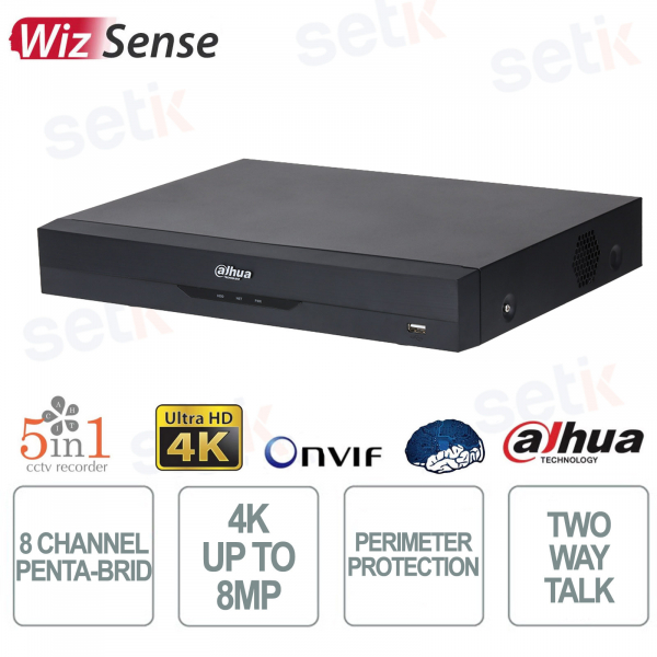 Dahua WizSense AI 8-Channel Penta-Brid 4K DVR with AcuPick and Face Recognition