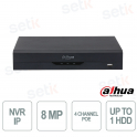 Dahua NVR1104HS-P-S3/H 4-Channel 4PoE H.265+ HDMI 1080p IP Video Surveillance NVR