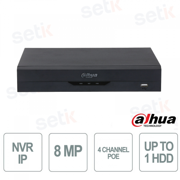 Dahua NVR1104HS-P-S3/H 4-Channel 4PoE H.265+ HDMI 1080p IP Video Surveillance NVR