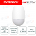 DS-PDD15AM-EG2 Triple Technology PIR Microwave Alarm Sensor 15m Internal Antimasking - Hikvision
