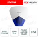 DS-PS1-B Sirena Cablata 105dB IP54 con LED per Sistemi di Sicurezza - Hikvision
